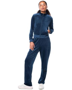 Sergio Tacchini Nuvola Velour Straight-leg Track Pant - Blue