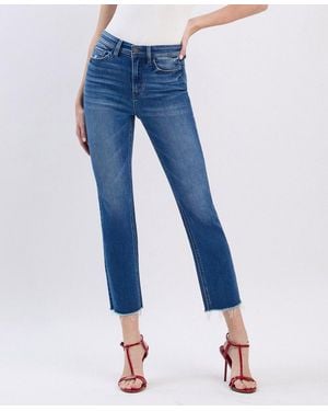 Flying Monkey Super High Rise Slim Straight Jeans - Blue