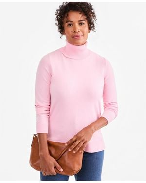 Style & Co. Long-sleeve Turtleneck Sweater - Pink