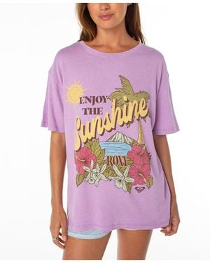 Roxy Enjoy Sunshine Gbfc Short Sleeve Top - Purple