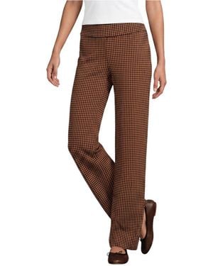 Lands' End Starfish Mid Rise Straight Leg Pants - Brown