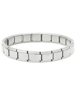 Steve Madden Cubic Zirconia Silver-tone Stretch Bracelet - Metallic