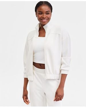 ID Ideology Butter Soft Funnel-neck Full-zip Jacket - White