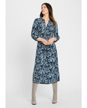 Olsen Modern Animal Print Tunic Dress - Blue