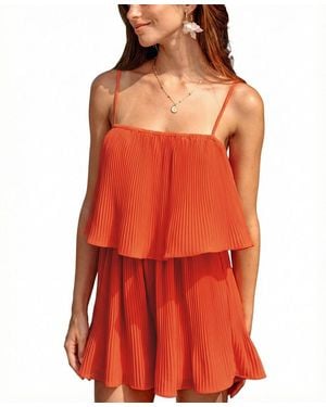 CUPSHE Bright Side Romper - Red