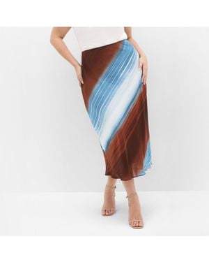 City Chic Plus Size Print Skirt - Multicolor