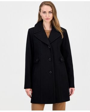 Anne Klein Single-breasted Peacoat - Black