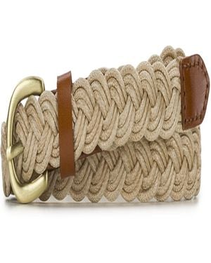Patricia Nash Istres Rope And Leather Braided Belt - Natural