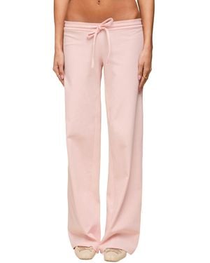 Edikted Claudia Straight Leg Pants - Pink