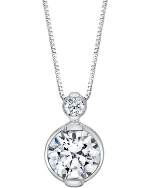 Sirena Diamond Double Bezel 18" Pendant Necklace (1/4 Ct. T.w. - White
