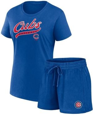 Fanatics Chicago Cubs Start To Finish T-shirt Shorts Combo Pack - Blue