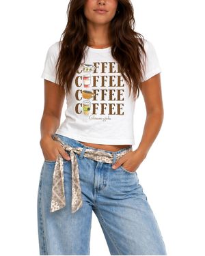 Gilmore Girls Cropped Graphic T-shirt - Blue