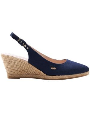 VISCATA Palomera Canvas Espadrille Wedges - Blue