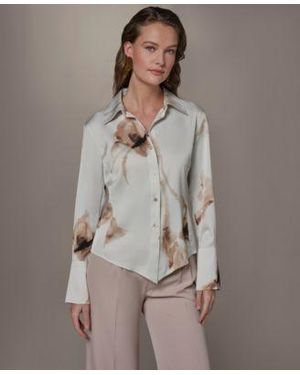 Donna Karan Collared Blouse - Brown
