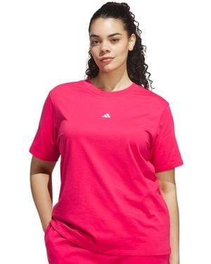 adidas Plus Size Essentials Logo T-shirt - Pink