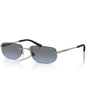 Arnette Rimless Oval Metal Sunglasses An3096 - White