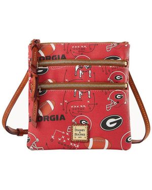 Dooney & Bourke Georgia Bulldogs Football Halftime Triple Zip Crossbody Bag - Red
