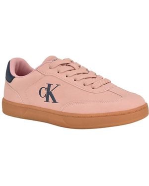 Calvin Klein Narissa Logo Lace-up Sneakers - Pink
