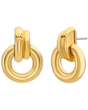Michael Kors Tone Torus Drop Earrings - Metallic