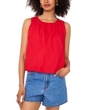 1.STATE Cotton Sleeveless Bubble Top - Red