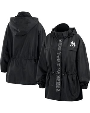 WEAR by Erin Andrews New York Yankees Full-zip Windbreaker Hoodie Jacket - Black