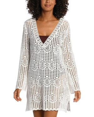 La Blanca Waverly Bell-sleeve Cover-up Dress - White