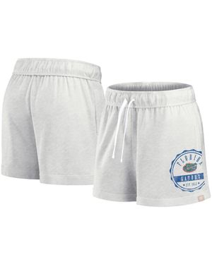 Fanatics Oatmeal/white Florida Gators Win Badge Shorts - Blue