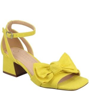 Journee Collection Zevi Block Heel Dress Sandals - Yellow