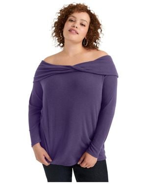 June + Vie June + Vie June + Vie Off-the-shoulder Top - Purple