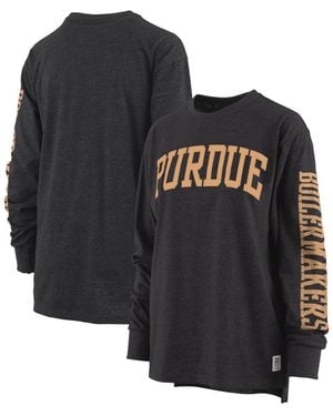 Pressbox Purdue Boilermakers Two-hit Canyon Long Sleeve T-shirt - Black