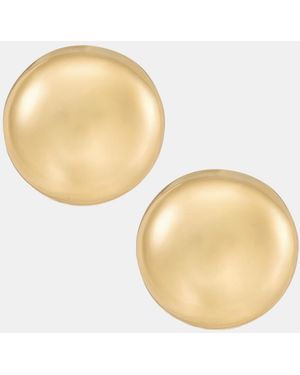 Anne Klein Tone Half Dome Stud Ez Comfort Clip Earrings - Natural