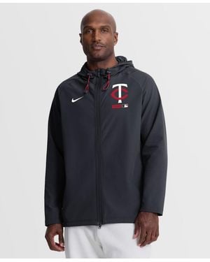 Nike Minnesota Twins Authentic Collection Raglan Therma-fit Full-zip Hooded Jacket - Blue