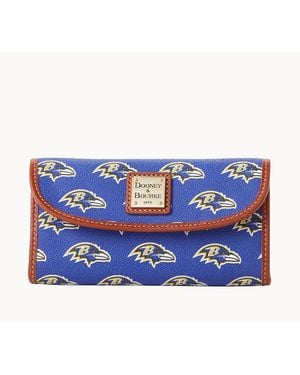 Dooney & Bourke Baltimore Ravens Team Color Continental Clutch - Blue