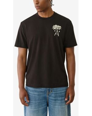 True Religion Short Sleeve Palm Tree T-shirt - Black