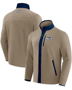Fanatics Darius Rucker Collection By X Nfl Seattle Seahawks Heavyweight Polar Fleece Full-zip Jacket - Natural