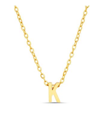 Kensie Gold-tone Letter Initial Pendant Necklace - Metallic