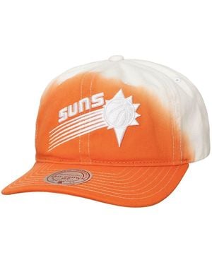 Mitchell & Ness Orange/white Phoenix Suns Dip Dye Pro Crown Adjustable Hat