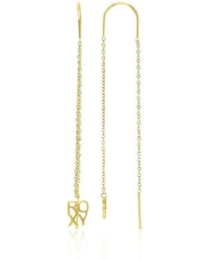 Roxy Waterproof Yellow 65mm Palm Tree U Shape Threader Earrings - White