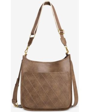 Style & Co. Diamond Quilted Dip Crossbody Bag - Brown