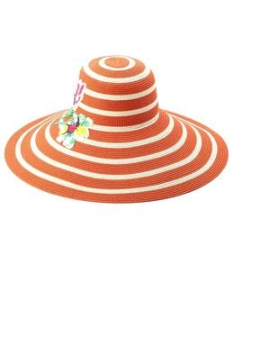Kate Spade Embroidered Flower Sunhat - Orange