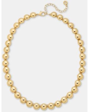 Anne Klein Tone Half Dome Collar Necklace - Metallic
