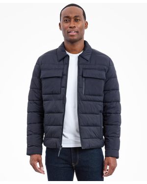 Michael Kors Quilted Shirt Jacket - Blue