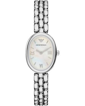 Emporio Armani Quartz Two-hand Stainless Steel Watch - White