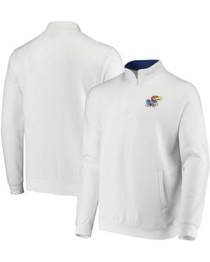 Colosseum Athletics Kansas Jayhawks Tortugas Logo Quarter-zip Jacket - White