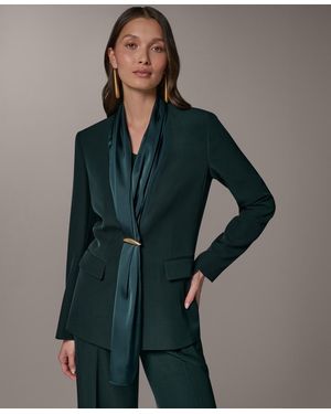 Donna Karan Scarf Collar Blazer - Green