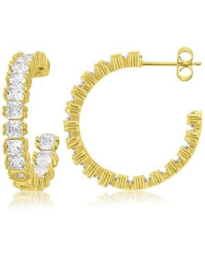 Macy's 14k -plated Elongated Radiant Earrings - Metallic