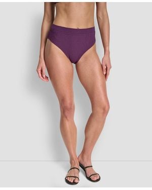 DKNY High Waist Bikini Bottoms - Purple