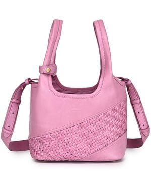 Old Trend Lily Small Handwoven Tote Handbag - Pink