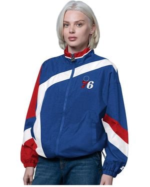 Starter Blue/red Philadelphia 76ers 1st Quarter Full-zip Jacket