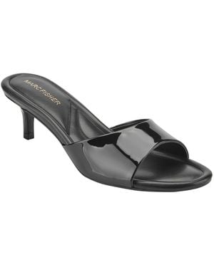 Marc Fisher Sagi Slip-on Kitten Heel Dress Sandals - Gray